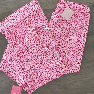 NWT Kate Spade Heart Pajamas Set